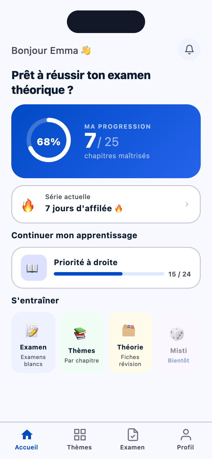 Aperçu de l'app Drively
